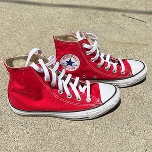 Converse shoes - Red - Women 6.5 / Men 4.5
